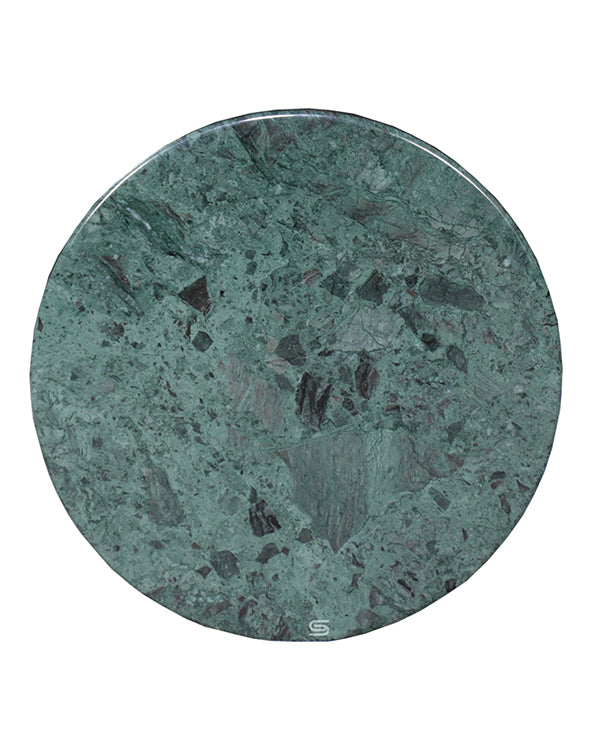 Prism Green Marble Hourglass Side Table