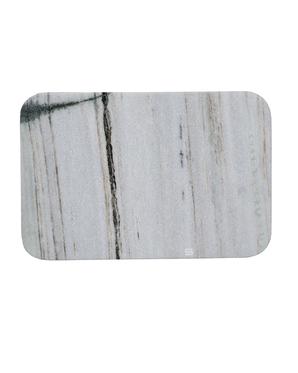 Kensho White Marble Slab Side Table