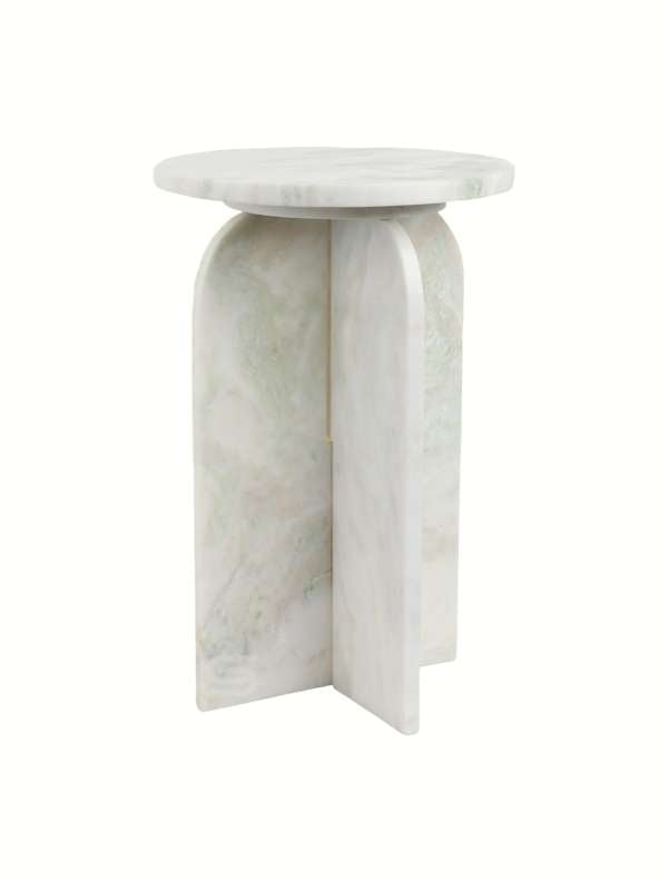 Aera Curved Panel Marble Side Table