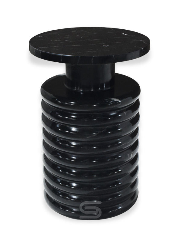 Ribbed Noir Side Table