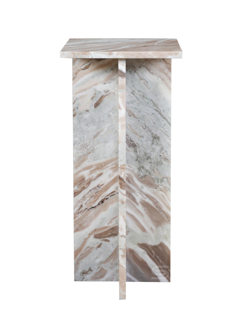 Marble-Flow Side Table Set of Two