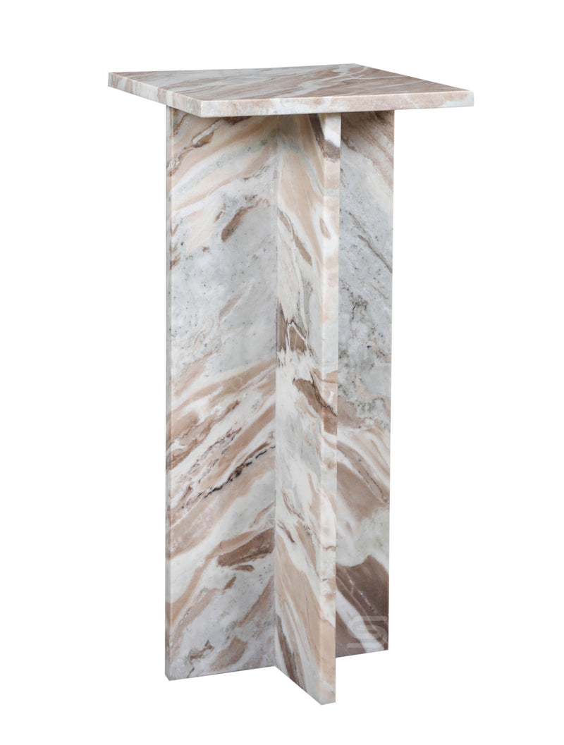 Marble-Flow Side Table Set of Two