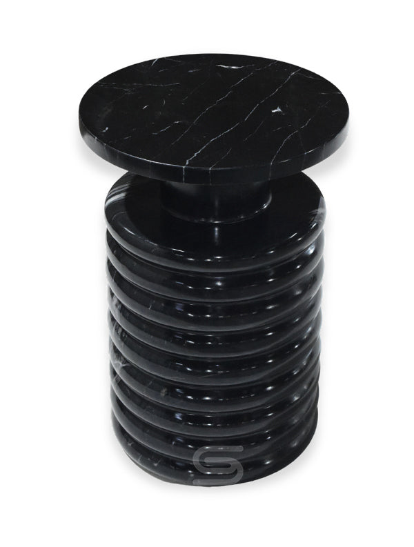 Ribbed Noir Side Table