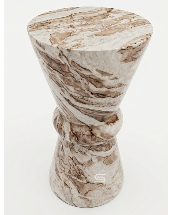 Aurelia Carved Marble Side Table