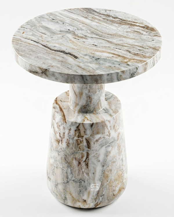 luna marble side table