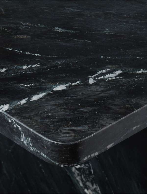 I-Beam Marble Side Table