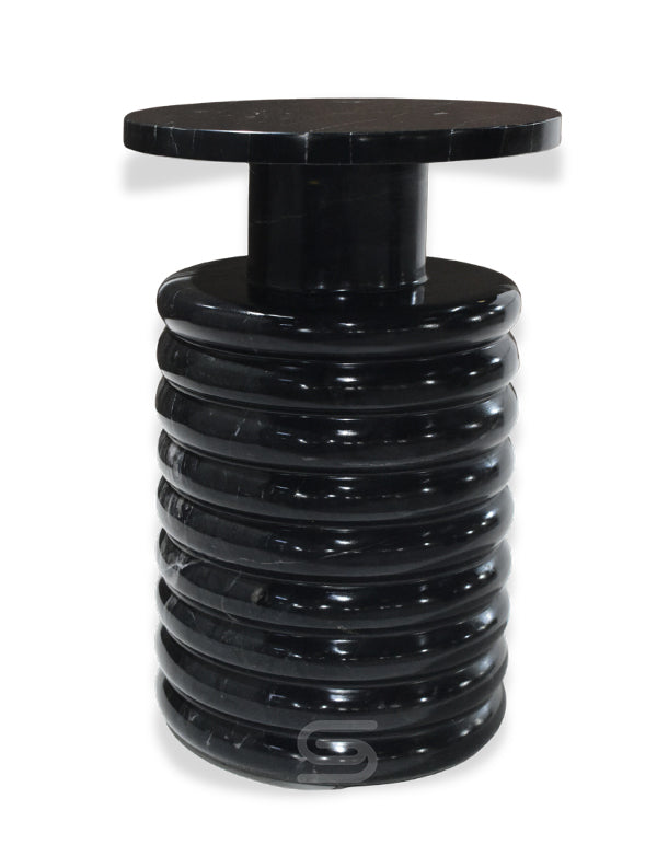 Ribbed Noir Side Table