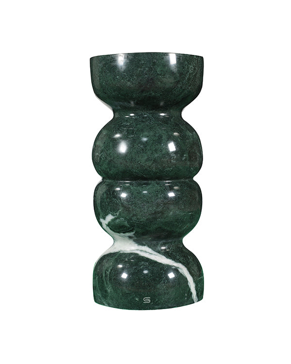 Elowen Green Marble Totem Side Table