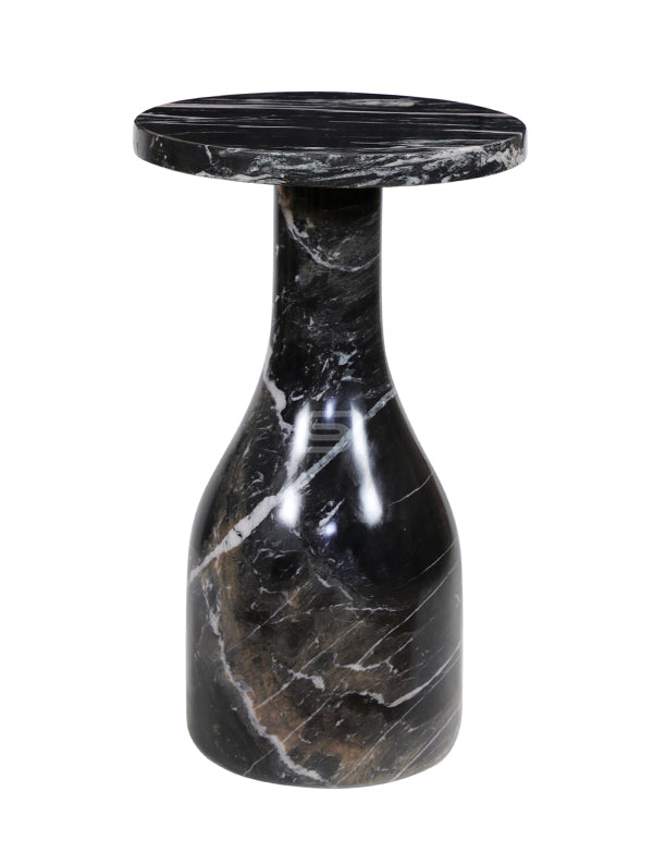 Obsidian Column Side Table