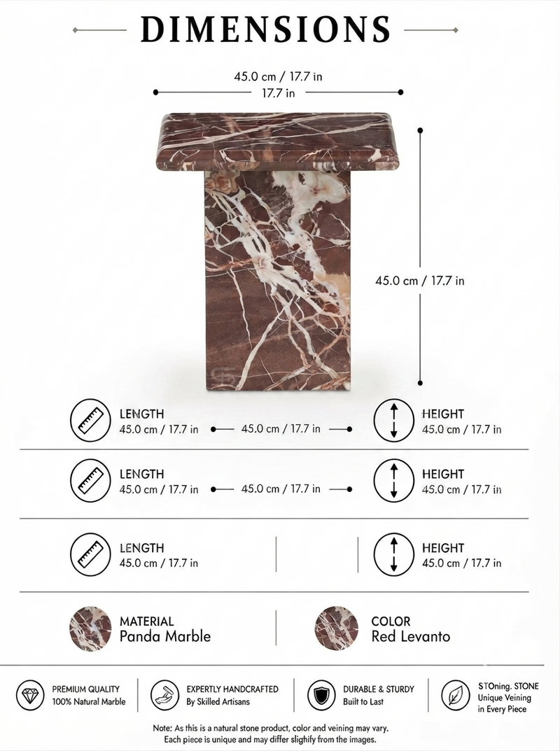 Zeus Marble Block Table