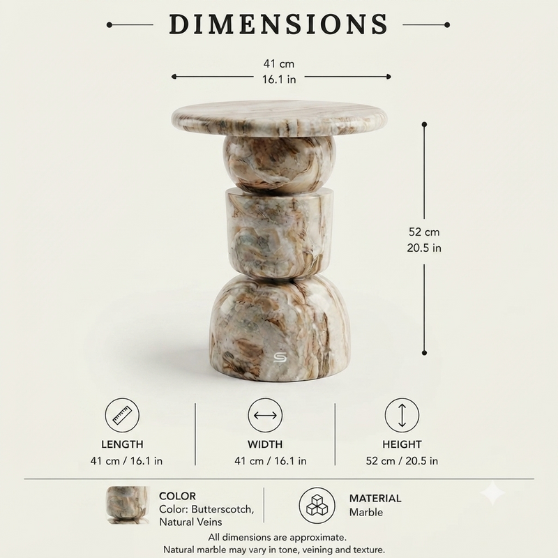 Onyx Stacked Side Table
