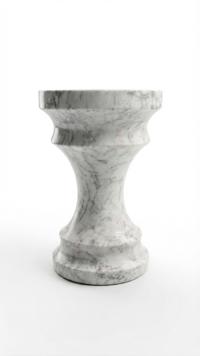 Alabaster Hourglass Side Table