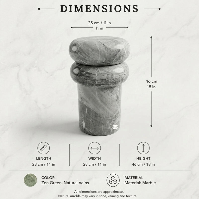 Slate Pebble Side Table