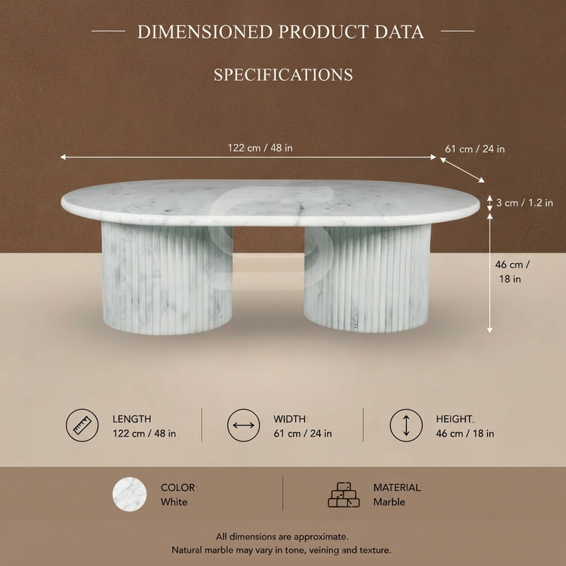 Fluto Classic White Coffee Table
