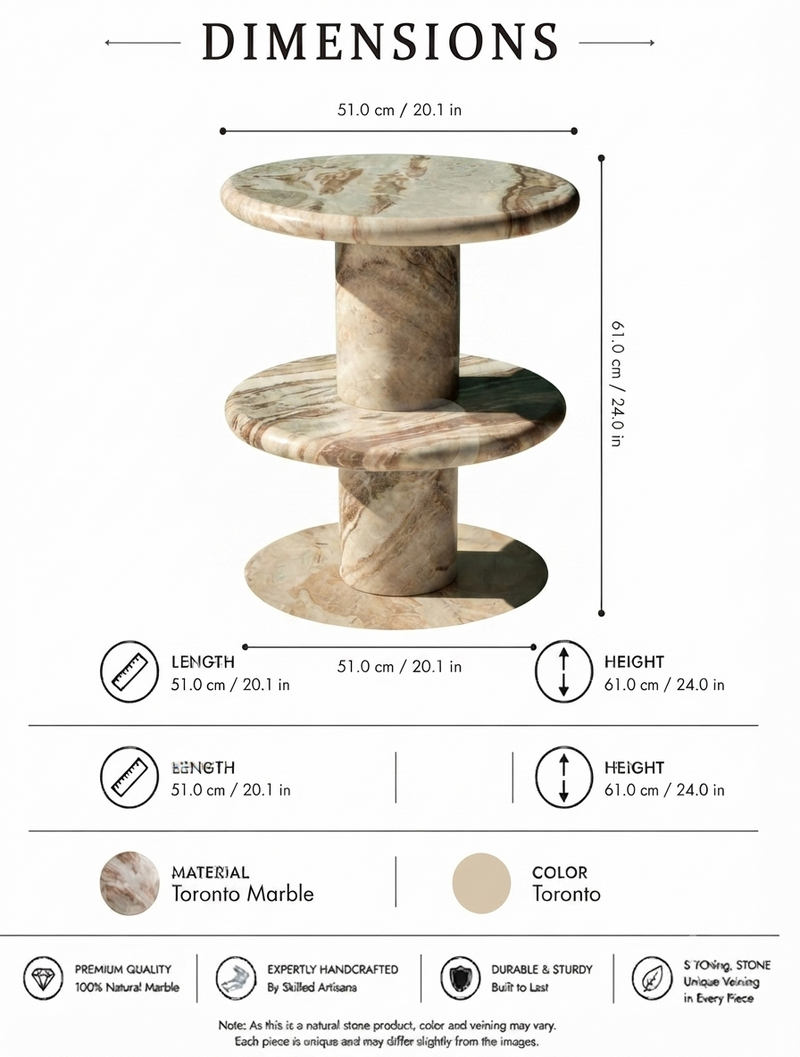 Pavia Floor Stepa Side Table