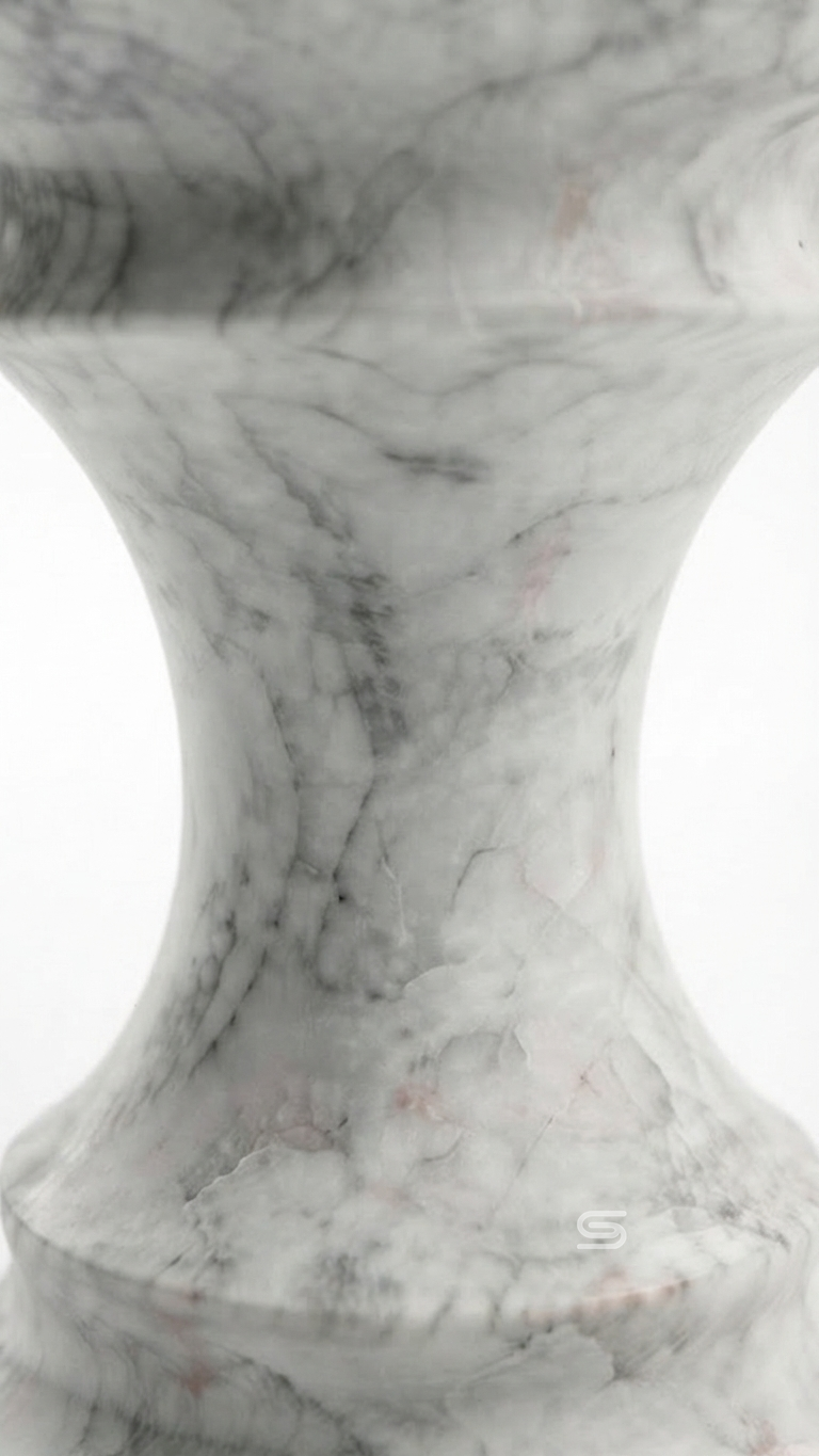 Alabaster Hourglass Side Table
