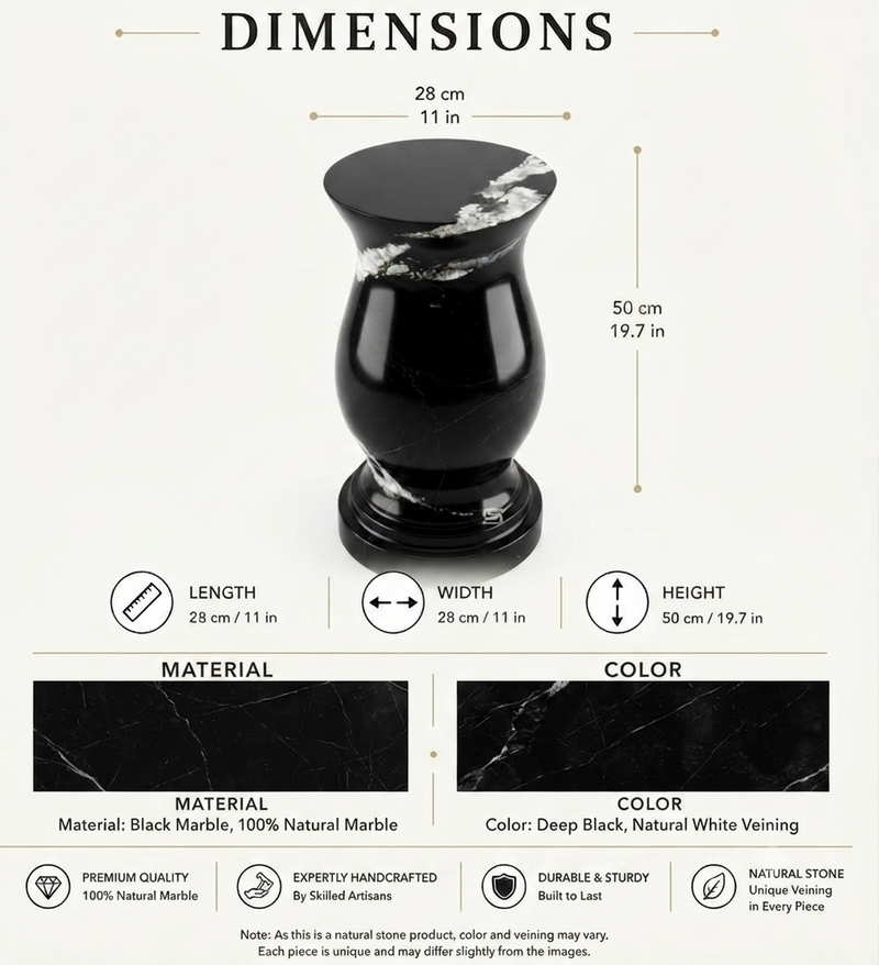 Eclipse Stone Vase Side Table
