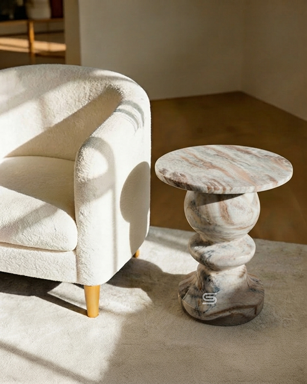 Luna Hourglass Side Table