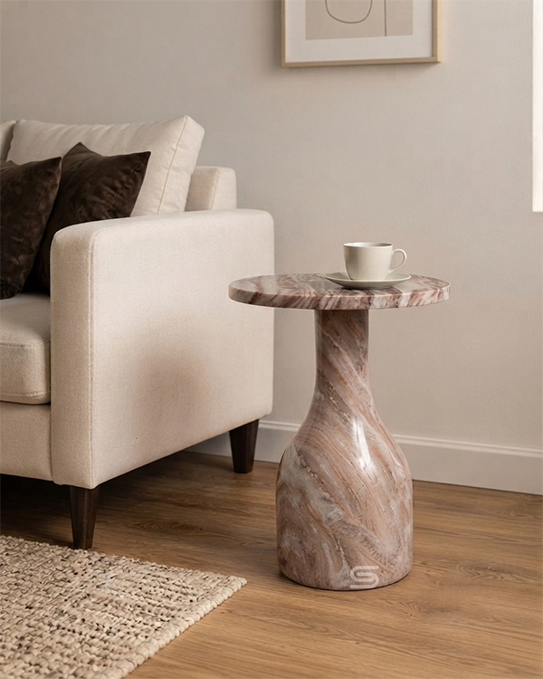 Caldera Marble Side Table