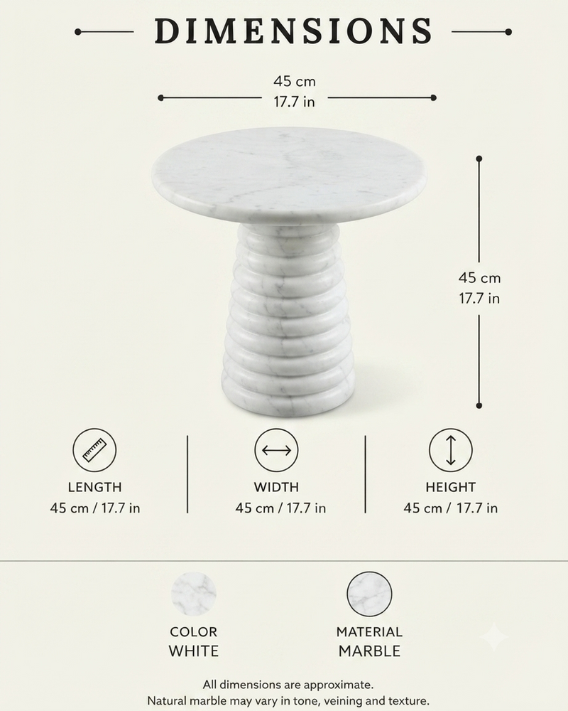 Cono Ringo White Side Table