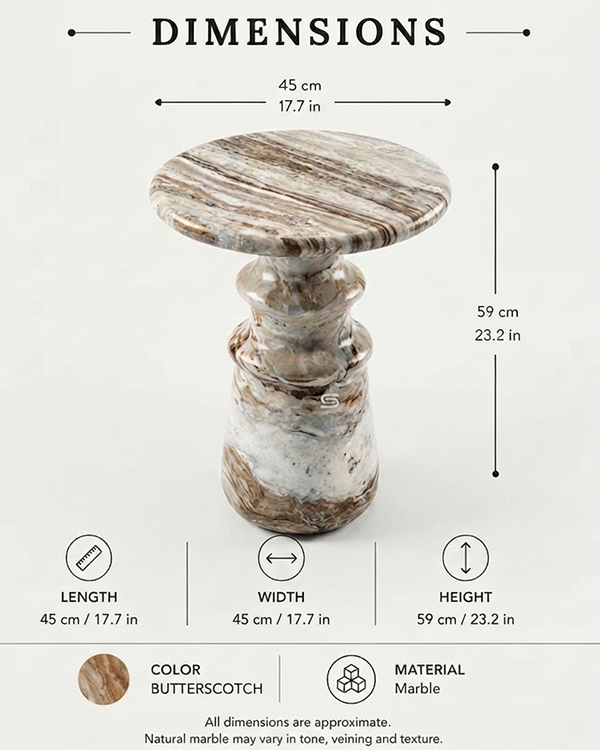 Solara Marble Side Table