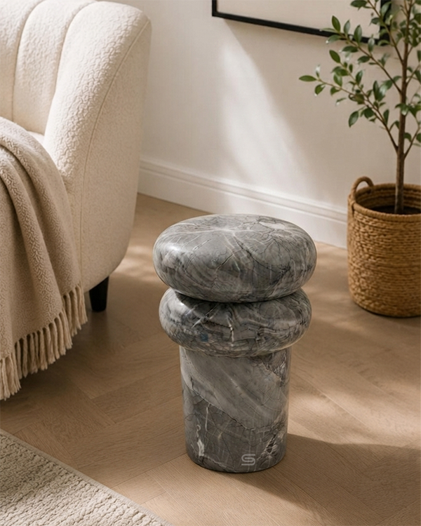 Slate Pebble Side Table