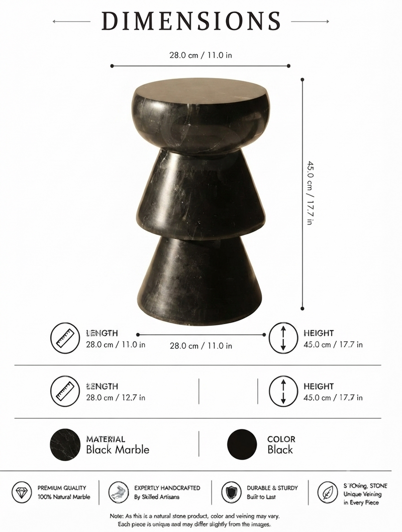 Nyx Black Side Table
