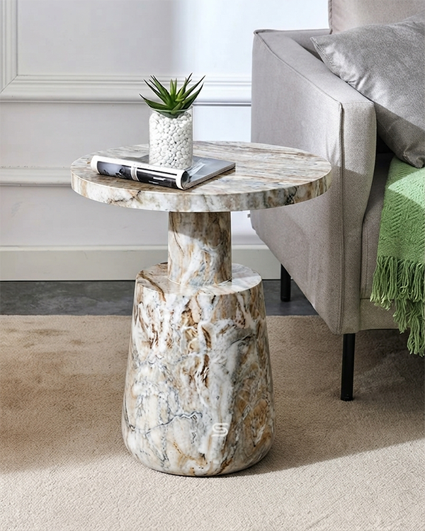 luna marble side table