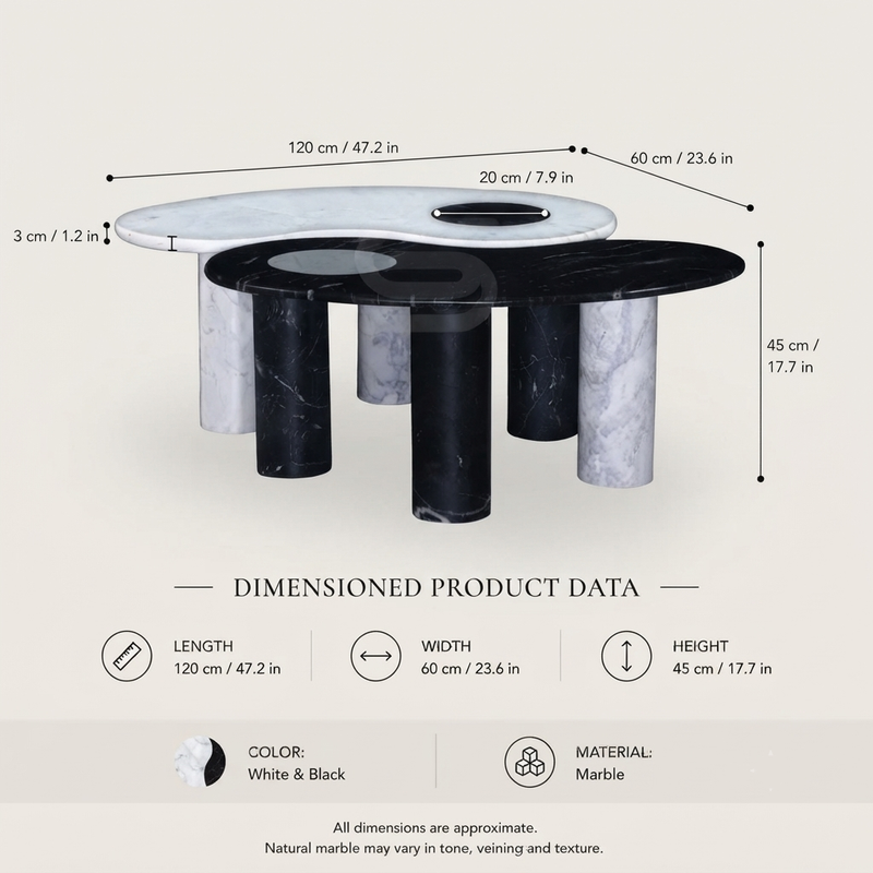 Pavia Yin Yang Coffee Table