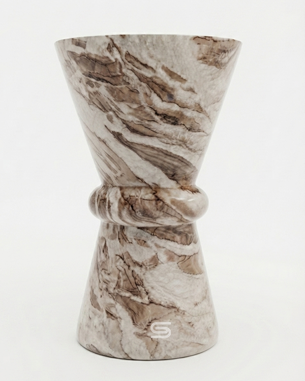 Aurelia Carved Marble Side Table