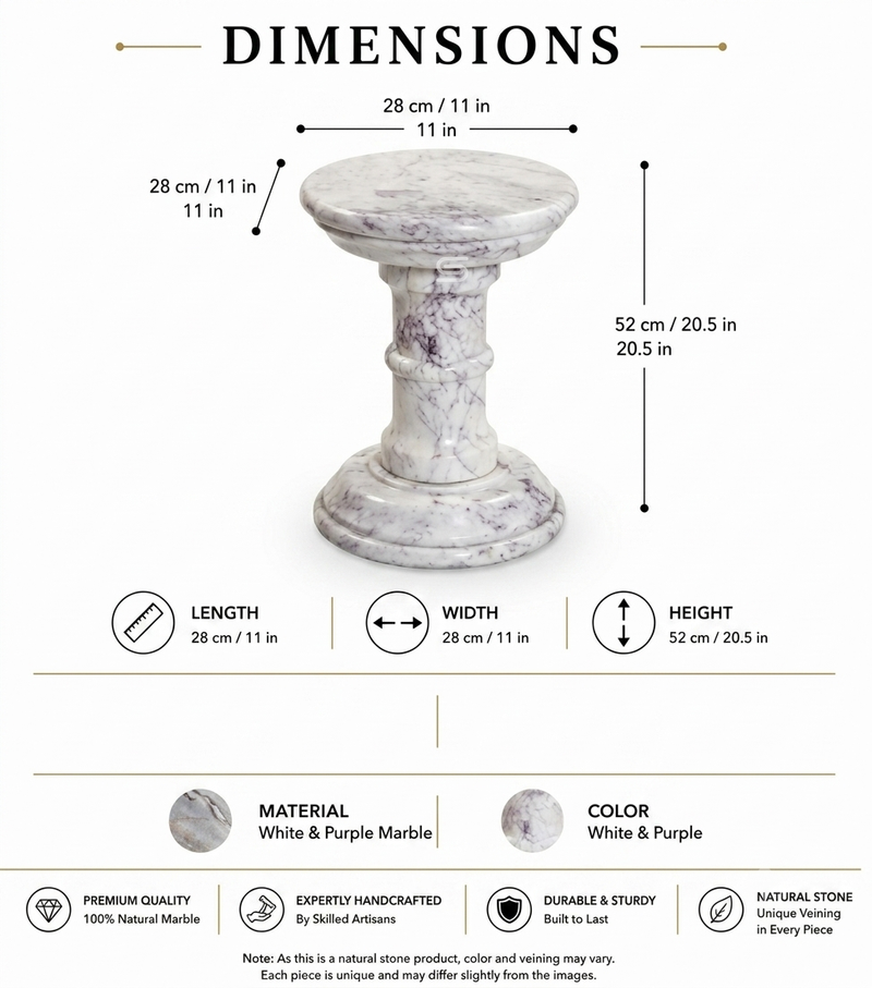 Kratos Marble Side Table