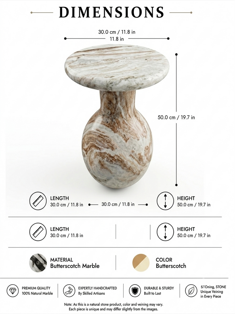 Oasis Pedestal Side Table