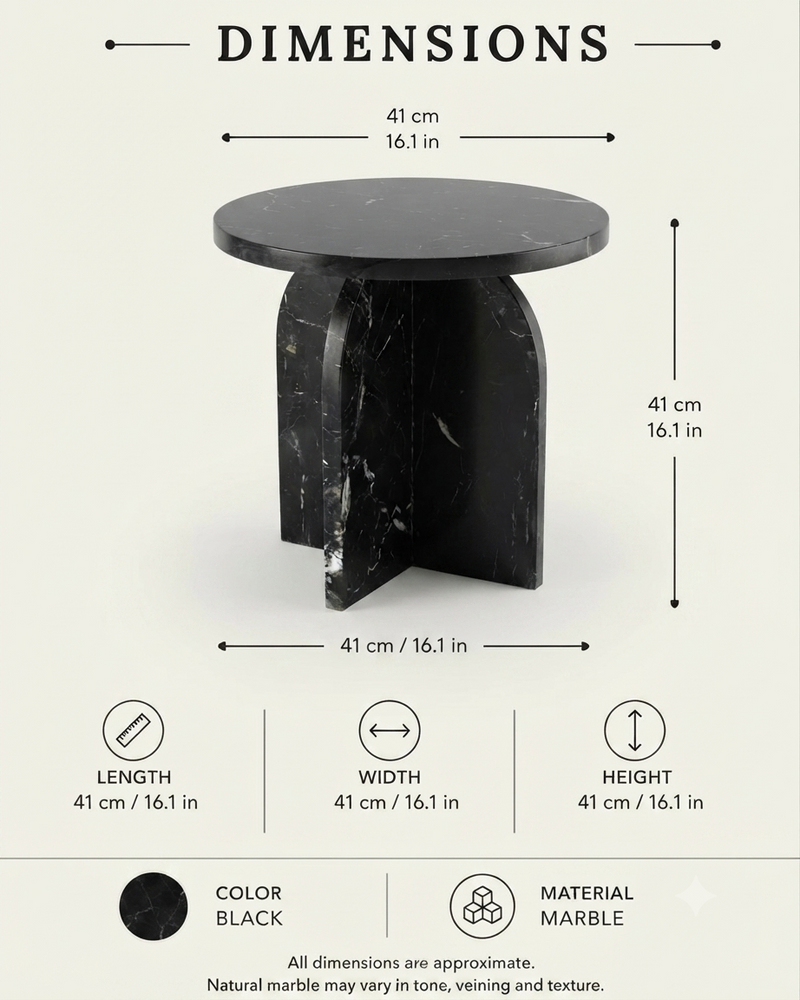 Ella Black Side Table