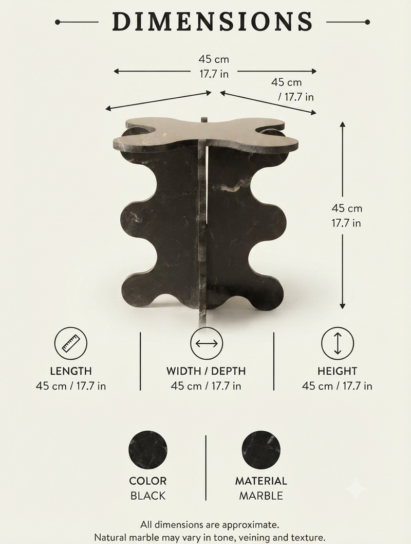 Frisby Black Side Table