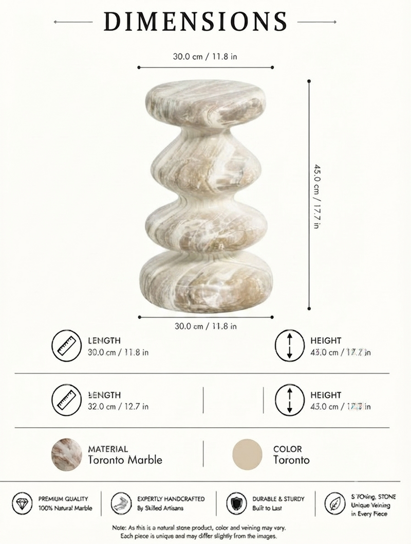 Pebble Totem Side Table